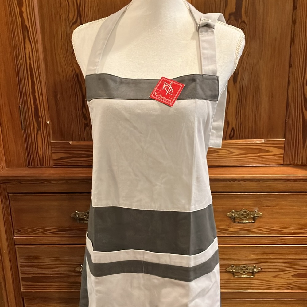 NWT Rue Montmartre gray apron OS - Picture 2 of 14